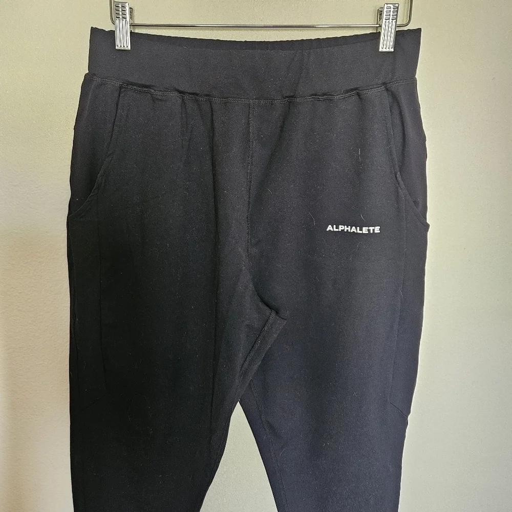 Mens Alphalete premium Joggers Black Large